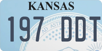 KS license plate 197DDT