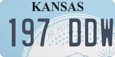 KS license plate 197DDW