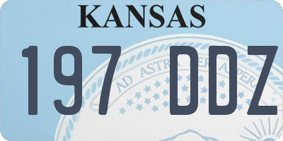 KS license plate 197DDZ