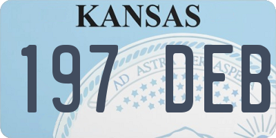 KS license plate 197DEB