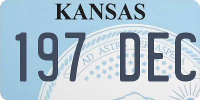 KS license plate 197DEC