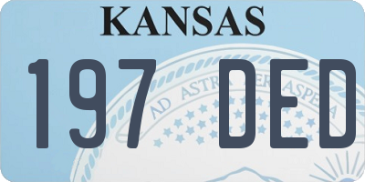 KS license plate 197DED