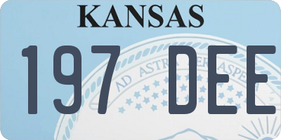 KS license plate 197DEE