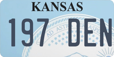 KS license plate 197DEN