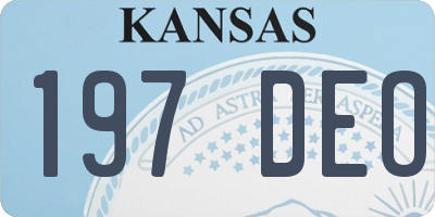 KS license plate 197DEO