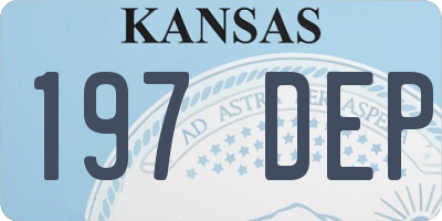 KS license plate 197DEP