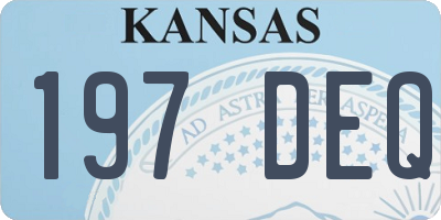 KS license plate 197DEQ