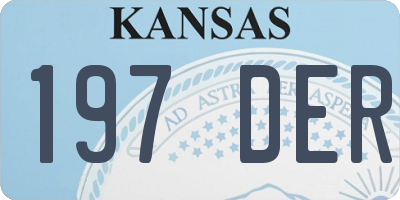 KS license plate 197DER
