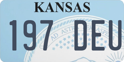 KS license plate 197DEU