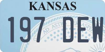 KS license plate 197DEW
