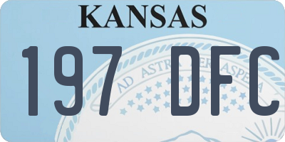 KS license plate 197DFC