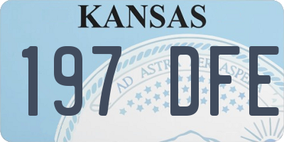 KS license plate 197DFE