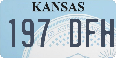 KS license plate 197DFH