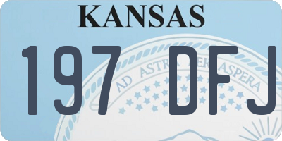 KS license plate 197DFJ