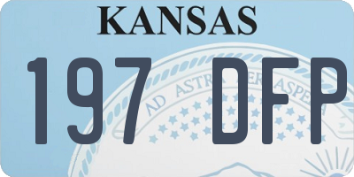 KS license plate 197DFP