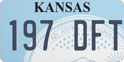 KS license plate 197DFT