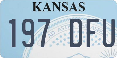 KS license plate 197DFU