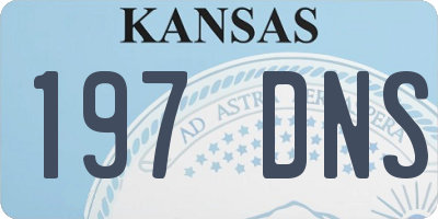 KS license plate 197DNS
