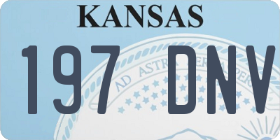 KS license plate 197DNV