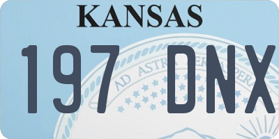KS license plate 197DNX