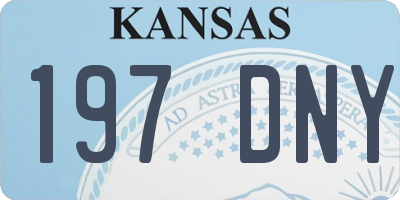 KS license plate 197DNY