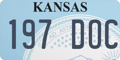 KS license plate 197DOC