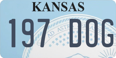KS license plate 197DOG