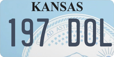 KS license plate 197DOL