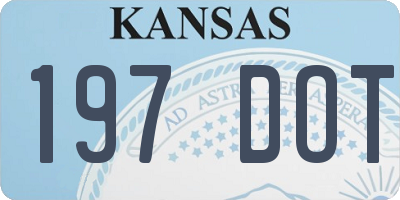KS license plate 197DOT