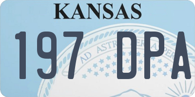 KS license plate 197DPA