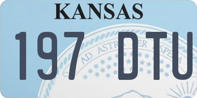 KS license plate 197DTU