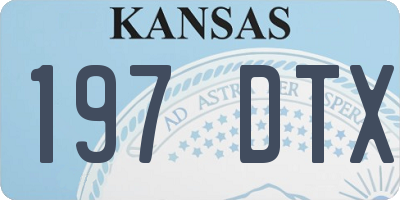 KS license plate 197DTX
