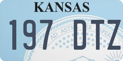 KS license plate 197DTZ