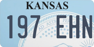 KS license plate 197EHN