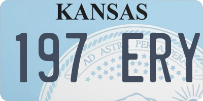 KS license plate 197ERY