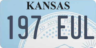 KS license plate 197EUL