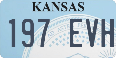 KS license plate 197EVH