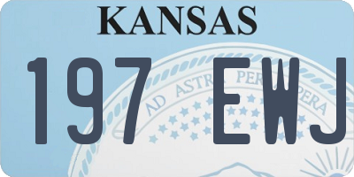KS license plate 197EWJ