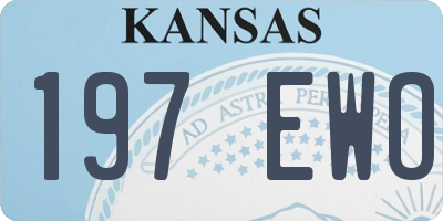 KS license plate 197EWO