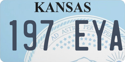 KS license plate 197EYA