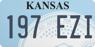 KS license plate 197EZI