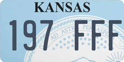 KS license plate 197FFF
