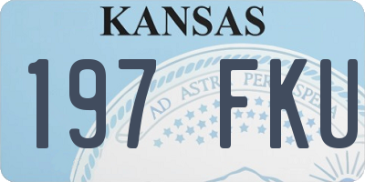 KS license plate 197FKU