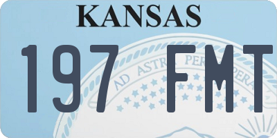 KS license plate 197FMT