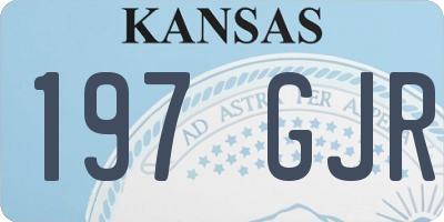KS license plate 197GJR