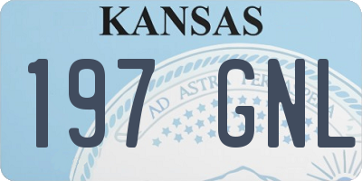 KS license plate 197GNL