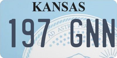 KS license plate 197GNN
