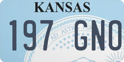 KS license plate 197GNO