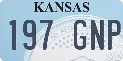 KS license plate 197GNP
