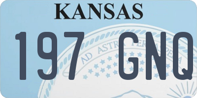 KS license plate 197GNQ